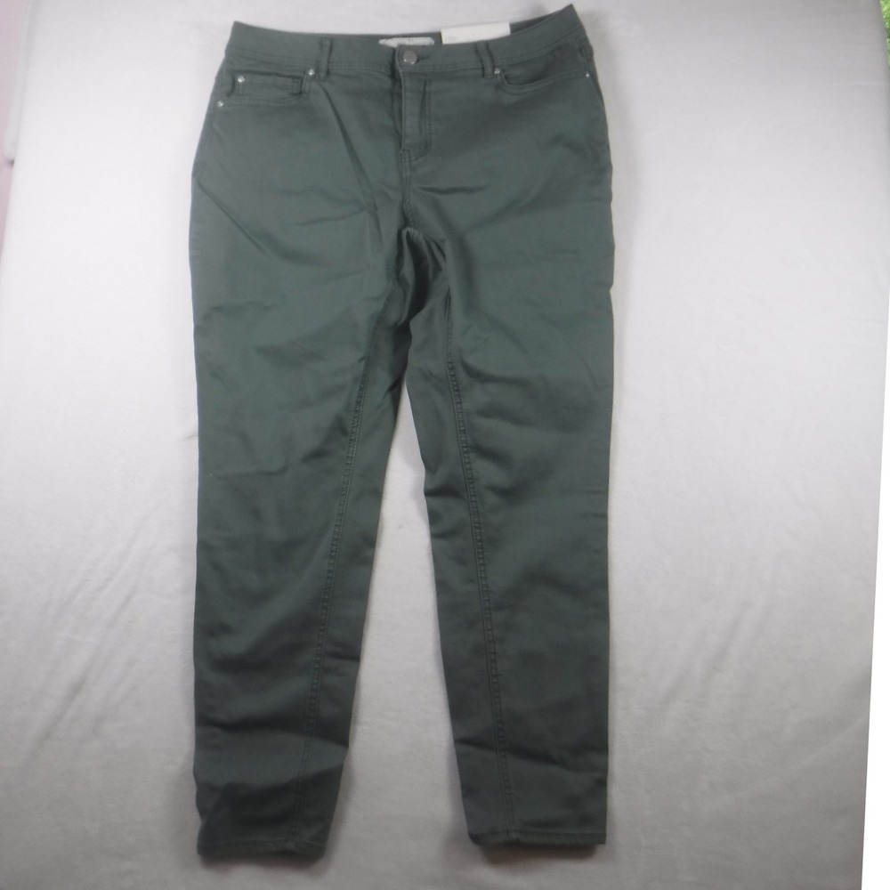 Cato Denim Skinny Stretch Jeans Womens 16W Green Shape Enhancing Classic Fit NWT